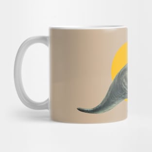 Brontosaurus Cut Out (with Orange Disc) Mug